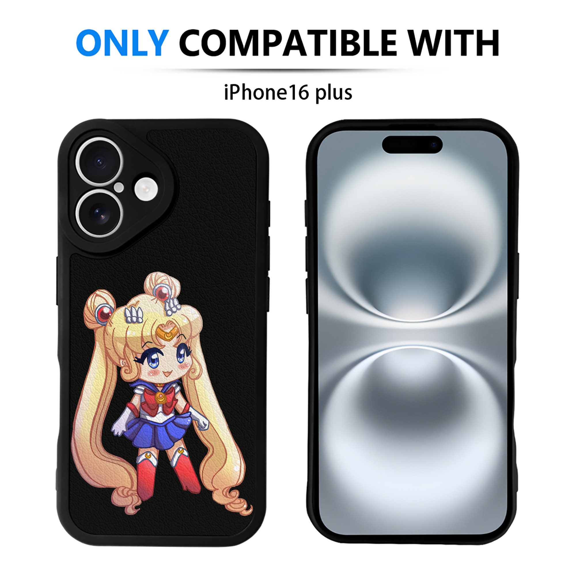 （画像用） 美少女戦士セーラームーン 月野 うさぎ つきの うさぎ Sailor Moon Tsukino Usagi 【iPhone 16シリーズ対応】シリコンスマホケース（レザー調） 材質：シリコン
